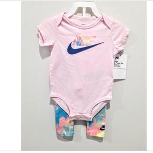 NIKE Swoosh Logo Infant Baby Tie-Dye T-shirt and Pants Set 6 Months